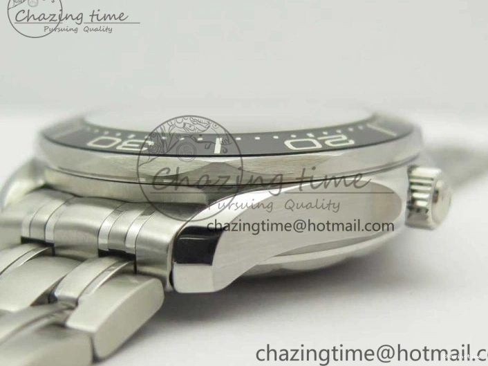 0417 2018 Seamaster Diver 300M OMF Best Edition Black Ceramic Black Dial on SS Bracelet A8800 (Black Balance Wheel) Breathable 7959